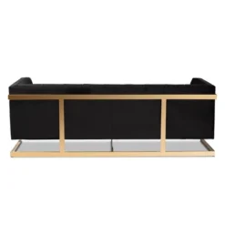 Ambra Velvet Upholstered And Button Tufted Sofa Black/Gold - Baxton Studio 11 Ambra Velvet Upholstered And Button Tufted Sofa Black/Gold - Baxton Studio -Furniture Sale Store GUEST ccd12be0 5b68 4fc6 9377 af041bc883a6