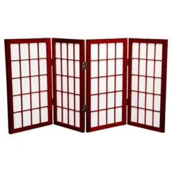 2 Ft. Tall Desktop Window Pane Shoji Screen (4 Panels) - Oriental Furniture -Furniture Sale Store GUEST cd5a6069 0f64 4a05 b0e3 bc8b3d77686a