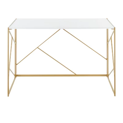 Folia Writing Desk Gold/White - LumiSource 4 Folia Writing Desk Gold/White - LumiSource - Image 4