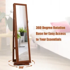 Costway 360degree Rotatable Jewelry Cabinet 2-in-1 Lockable Mirrored Organizer 17 Costway 360degree Rotatable Jewelry Cabinet 2-in-1 Lockable Mirrored Organizer -Furniture Sale Store GUEST ce4607be a022 4af4 90eb cdfa2f889c2c