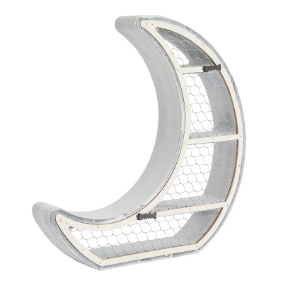 Farmlyn Creek Small Wooden Crescent Moon Wall Shelf For Crystals & Essential Oils, Rustic Home Wall Decor For Nursery, White, 10.7 X 11.2 X 2 In 5 Farmlyn Creek Small Wooden Crescent Moon Wall Shelf For Crystals & Essential Oils, Rustic Home Wall Decor For Nursery, White, 10.7 X 11.2 X 2 In - Image 5