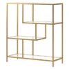 40" Tall Brass Finish Bookcase - Henn&Hart