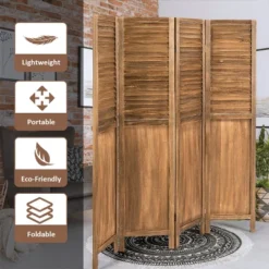 Costway 4 Panel Folding Privacy Room Divider Screen Home Furniture 5.6 Ft Tall Brown 11 Costway 4 Panel Folding Privacy Room Divider Screen Home Furniture 5.6 Ft Tall Brown -Furniture Sale Store GUEST cf69afd7 c281 4842 82a5 50e51cc882ee