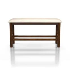Foret Padded Counter Height Bench Rustic Oak/Beige - HOMES: Inside + Out -Furniture Sale Store GUEST d02ce6a5 2fd0 4055 aa62 b4565bc28a0b