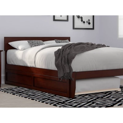 Twin XL Trundle Bed Walnut - AFI 1 Twin XL Trundle Bed Walnut - AFI