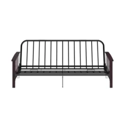 Full Size Holly Espresso Wood Arm Futon Frame With 6" Microfiber Mattress Tan - Room & Joy -Furniture Sale Store GUEST d053ce8c 5fb2 4b1c bc82 7d4b62fc276f