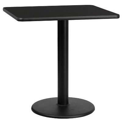 Emma And Oliver 30" Square Laminate Table Top With 18" Round Table Height Base 3 Emma And Oliver 30" Square Laminate Table Top With 18" Round Table Height Base - Image 3