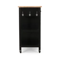 Byway Contemporary Kitchen Cart With Wheels Black/Natural - Christopher Knight Home 20 Byway Contemporary Kitchen Cart With Wheels Black/Natural - Christopher Knight Home -Furniture Sale Store GUEST d13a6e93 19f1 44f3 a865 f42ea78bc68d