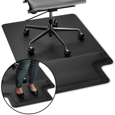 WorkOnIt 54" X 36" Anti-Fatigue Chair Mat For Hardwood Floors, Sit Or Standing Desk, Black 1 WorkOnIt 54" X 36" Anti-Fatigue Chair Mat For Hardwood Floors, Sit Or Standing Desk, Black