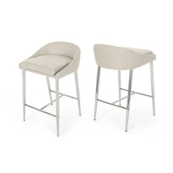 Set Of 2 Bandini Modern Upholstered Counter Height Barstools - Christopher Knight Home -Furniture Sale Store GUEST d2180bc0 d437 4154 aa76 ae652c03953b