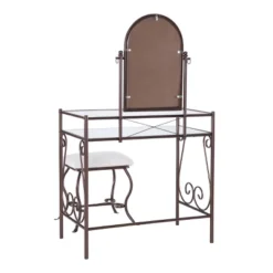 Clarisse Metal Vanity Set Brown - Linon -Furniture Sale Store GUEST d2ff732f 2ff9 4213 946d 1eb758a4e6bc