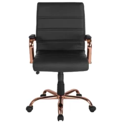 Emma And Oliver Mid-Back Executive Swivel Office Chair With Metal Frame And Arms 26 Emma And Oliver Mid-Back Executive Swivel Office Chair With Metal Frame And Arms -Furniture Sale Store GUEST d3e833c2 49e8 4898 9d1e 84a2058566aa