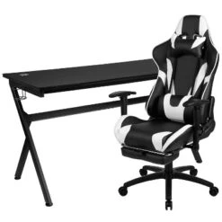Flash Furniture Gaming Desk And Footrest Reclining Gaming Chair Set - Cup Holder/Headphone Hook/Removable Mouse Pad Top/Wire Management -Furniture Sale Store GUEST d417143d 9ea0 4bbc a683 6a25c31dde1d