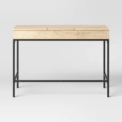 Loring Wood Writing Desk With Drawers And Charging Station - Threshold™ 3 Loring Wood Writing Desk With Drawers And Charging Station - Threshold™ - Image 3