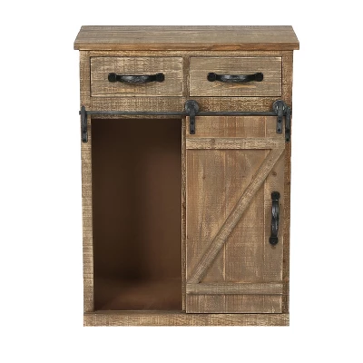 LuxenHome Rustic Wood Sliding Barn Door Storage Cabinet. 8 LuxenHome Rustic Wood Sliding Barn Door Storage Cabinet. - Image 8
