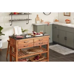 Coastal Wood Kitchen Cart Brown - Olivia & May 27 Coastal Wood Kitchen Cart Brown - Olivia & May -Furniture Sale Store GUEST d5728914 de20 4d98 ab67 a018a3ae4ef7