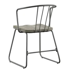 Set Of 2 Nowell Iron Dining Chairs Gray - Inspire Q -Furniture Sale Store GUEST d6038bc8 daa8 4d45 99c6 e974cbdca172