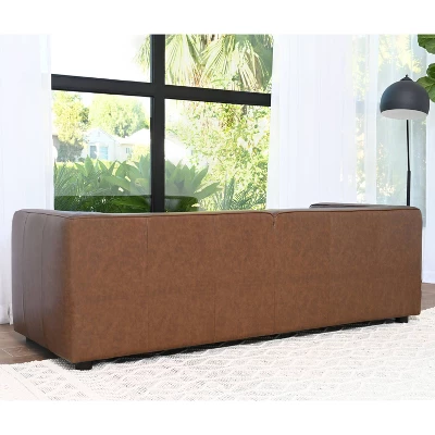 Alexander Top Grain Leather Sofa Brown - Abbyson Living 3 Alexander Top Grain Leather Sofa Brown - Abbyson Living - Image 3