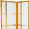 5 Ft. Tall Double Cross Shoji Screen - Honey (6 Panels) - Oriental Furniture