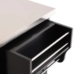 HOMCOM Rolling Kitchen Island Utility Trolley, Storage Cart On Wheels With Drawer, Spice Rack, Black -Furniture Sale Store GUEST d6d90e1e 100c 4a3d aade fef5505eeb6a