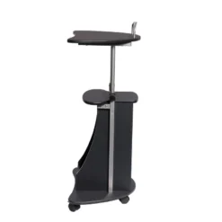 Sit To Stand Rolling Adjustable Height Laptop Cart With Storage Graphite - Techni Mobili -Furniture Sale Store GUEST d7ae78a1 b403 412e 90b1 61631e09282a