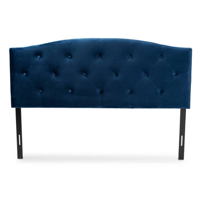 Leone Velvet Fabric Upholstered Headboard - Baxton Studio 1 Leone Velvet Fabric Upholstered Headboard - Baxton Studio