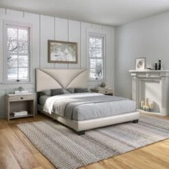 Cornerstone Faux Leather Upholstered Bed Frame - Boyd Sleep Eco Dream -Furniture Sale Store GUEST d892c4e0 98cb 4f93 84fd fa1f3195f0b1