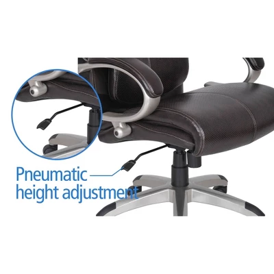 AIR Health & Wellness Big & Tall Executive Chair Brown Leather - Serta 16 AIR Health & Wellness Big & Tall Executive Chair Brown Leather - Serta - Image 16