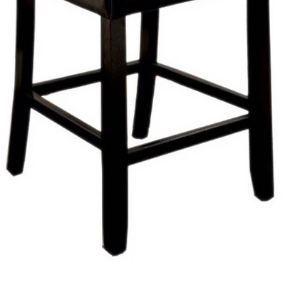 Set Of 2 Contemporary Counter Height Barstools Black - Benzara 3 Set Of 2 Contemporary Counter Height Barstools Black - Benzara - Image 3