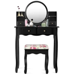 Costway Makeup Vanity Table Drawers Oval Dressing Table Kids Gift -Furniture Sale Store GUEST daac9ddf 516c 4cd2 9117 92acb7a5a6f0