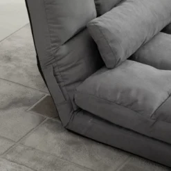 HOMCOM Convertible Floor Sofa Chair, Folding Couch Bed, Guest Chaise Lounge With 2 Pillows, Adjustable Backrest And Headrest 12 HOMCOM Convertible Floor Sofa Chair, Folding Couch Bed, Guest Chaise Lounge With 2 Pillows, Adjustable Backrest And Headrest -Furniture Sale Store GUEST db19ed08 552c 4b35 bc6a bedee43aa74e