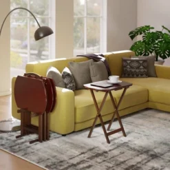 4pc Corbett Oversize Oblong Snack Table Set Antique Walnut - Winsome -Furniture Sale Store GUEST dc4aa1db 606c 47d8 901c 42248f60ee90