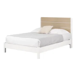 Full Munich Platform Bed With Headboard White/Soft Elm - South Shore -Furniture Sale Store GUEST dc633788 e2c2 48fa 8dba bc3a4e28c830