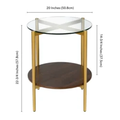Metal Side Table In Gold - Henn&Hart -Furniture Sale Store GUEST dc6bb9c4 54d7 4a70 8335 6af50aec1d17
