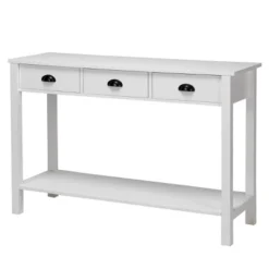 Costway 47" Console Table Hall Table Side Desk Accent Table Drawers Shelf Entryway White 17 Costway 47" Console Table Hall Table Side Desk Accent Table Drawers Shelf Entryway White -Furniture Sale Store GUEST dc914145 422c 4a3b a1da b5399ffb8d38