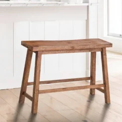 Saddle Seat Wooden Bench With Canted Frame Brown - Benzara 15 Saddle Seat Wooden Bench With Canted Frame Brown - Benzara -Furniture Sale Store GUEST dda96717 ae54 4f90 be7a ea07749455d6