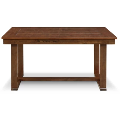 Wesley Extendable Dining Table Brown - ClickDecor 1 Wesley Extendable Dining Table Brown - ClickDecor