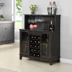 Wine Bar Cabinet With Glass Doors - Home Source -Furniture Sale Store GUEST dec4a2db 4068 4c99 a077 556b12bd8de2