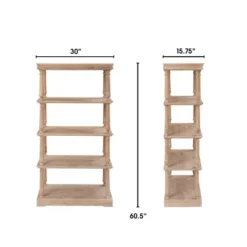 60" Maxwell 4 Tier Bookshelf Natural - Finch -Furniture Sale Store GUEST def024dc e090 4619 acfc 080ee808b6b3