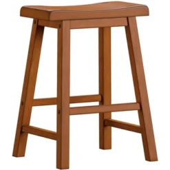 Set Of 2 24" Watkins Saddle Seat Backless Counter Height Barstools - Inspire Q -Furniture Sale Store GUEST def98845 89b1 40b9 8c18 37f26a40ecd6