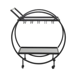Contemporary Metal Round Bar Cart - Olivia & May 12 Contemporary Metal Round Bar Cart - Olivia & May -Furniture Sale Store GUEST df1530b4 6947 4999 adc7 1dde5783b5cc