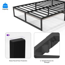 NapQueen Alpha Metal Platform Bed Frame 14" Height 10 NapQueen Alpha Metal Platform Bed Frame 14" Height -Furniture Sale Store GUEST dfbaf03b 1731 4af3 be0e 3b8138012b8e
