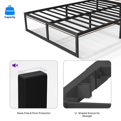 NapQueen Alpha Metal Platform Bed Frame 14" Height 3 NapQueen Alpha Metal Platform Bed Frame 14" Height - Image 3