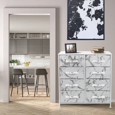Sorbus Drawer Fabric Dresser White/Gray 1 Sorbus Drawer Fabric Dresser White/Gray
