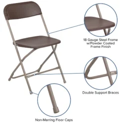 Emma And Oliver Set Of 2 Stackable Folding Plastic Chairs - 650 LB Weight Capacity -Furniture Sale Store GUEST e0db6ab5 ff28 446c a1b4 00ebe67fcb77