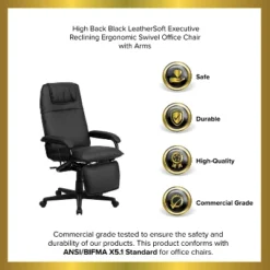 Emma And Oliver High Back Black LeatherSoft Executive Reclining Ergonomic Office Chair With Arms 21 Emma And Oliver High Back Black LeatherSoft Executive Reclining Ergonomic Office Chair With Arms -Furniture Sale Store GUEST e1411b70 c5cc 4b83 8877 2d91861bc46e