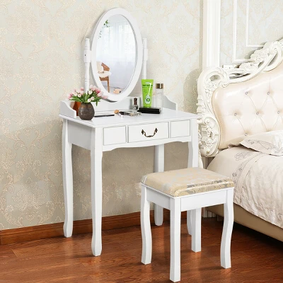 Costway Vanity Table Jewelry Makeup Desk Bench Dresser Stool 2 Costway Vanity Table Jewelry Makeup Desk Bench Dresser Stool - Image 2