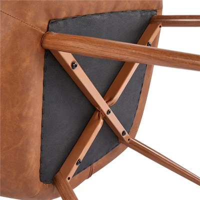 Yaheetech Leather Wingback Accent Chair Armchair For Living Room 6 Yaheetech Leather Wingback Accent Chair Armchair For Living Room - Image 6