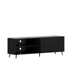 Merrick Lane Mid-Century Modern TV Stand With Adjustable Shelves And Two Drawers -Furniture Sale Store GUEST e2437eb0 d667 4d58 8430 2184dc0c15fa