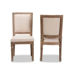 Set Of 2 Louane Fabric Upholstered And Wood Dining Chairs - Baxton Studio -Furniture Sale Store GUEST e250bedd 62ad 4e32 aadc 78c696ba33a7